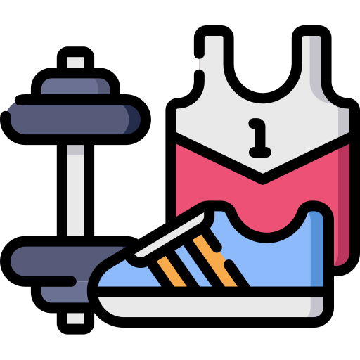 necessary training equipment with dumbbells