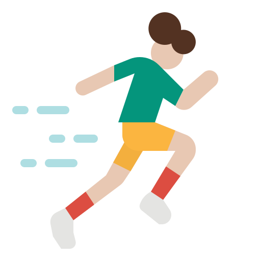 a woman running