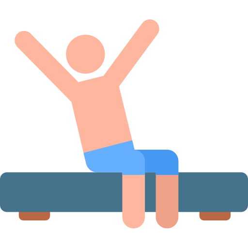 person stretching