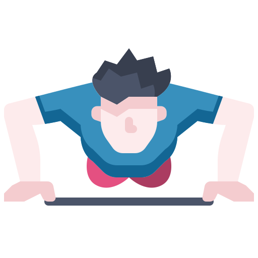 person practicing deep breathing while doing a push-up
