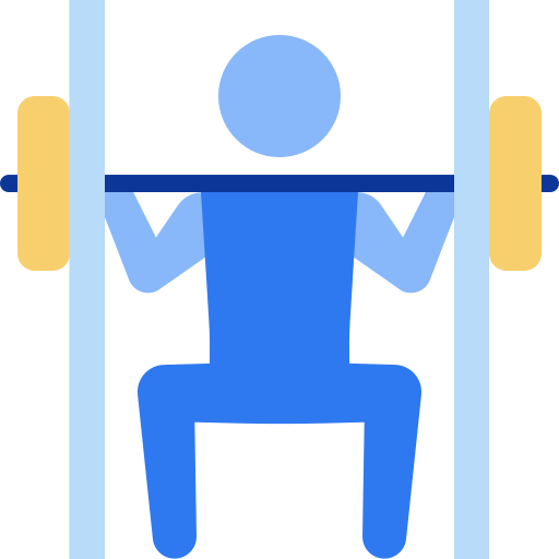 person doing a squat with a barbell