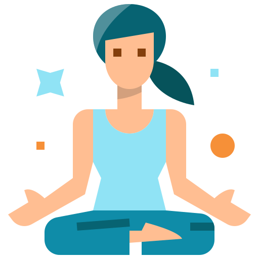 a woman doing yoga