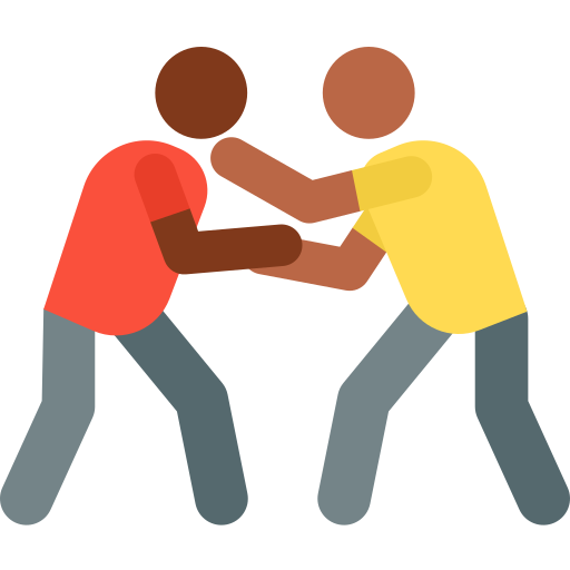 two people exercising together