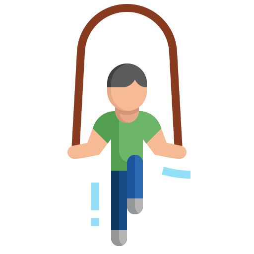 person jumping rope energetically