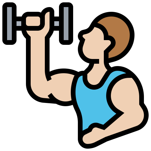man lifting dumbbell